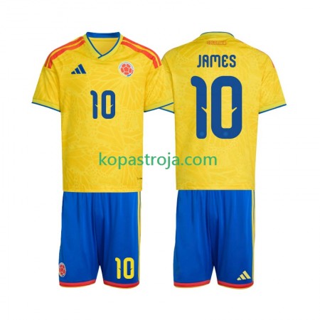 Billiga Fotbollströjor Colombia James Rodriguez 10 Barn Hemma tröja WM 2026 Kortärmad